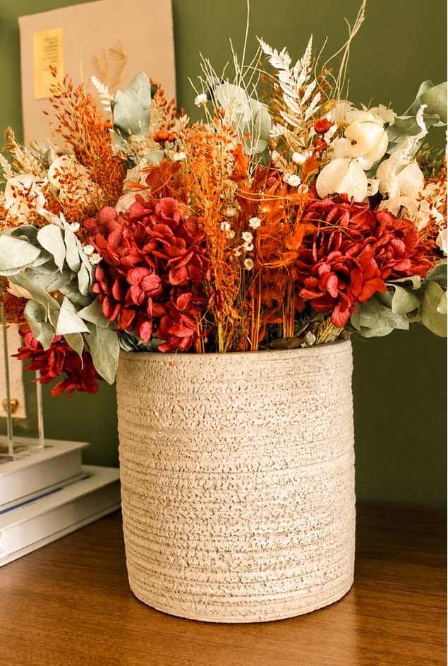 Cachepot Off White Em Cimento G -2-